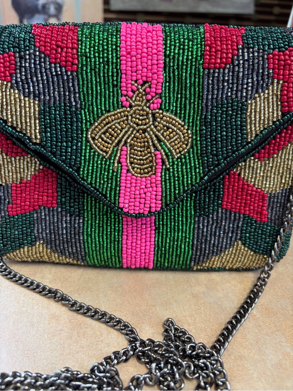 Shirdee Beaded Bee Envelope Clutch
Crossbody Bag - Picture 2 of 4
